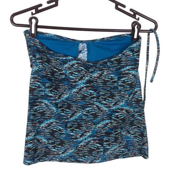 Mossimo Convertible Blue Strapless Halter Swim Suit Top Women's - Picture 2 of 4